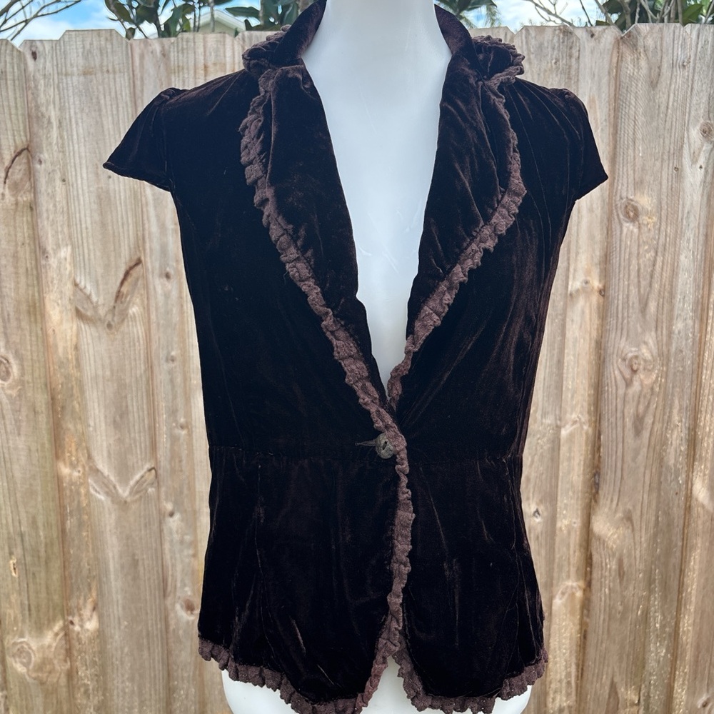 CC Couture velvet vest top